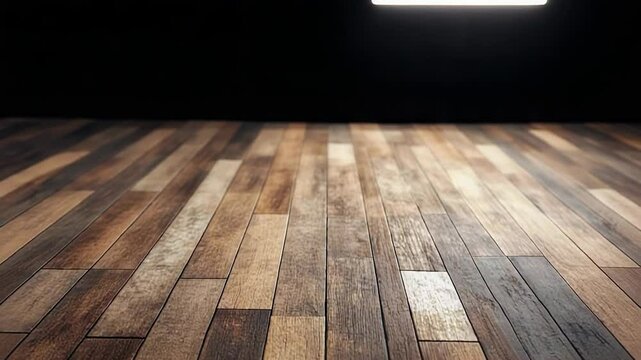 Wooden floor creating a warm and rustic atmosphere