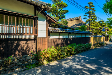 福岡県　甘木市　秋月の町並み　武家屋敷　久野邸