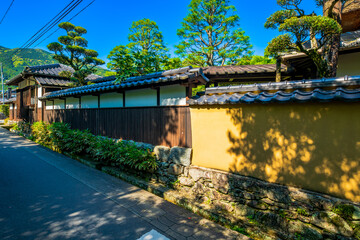 福岡県　甘木市　秋月の町並み　武家屋敷　久野邸