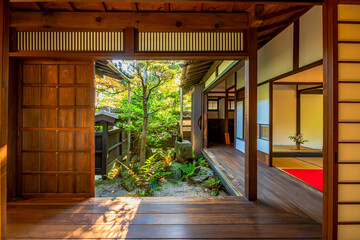 福岡県　甘木市　秋月の町並み　武家屋敷　久野邸