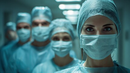 A team of doctors in a hospital