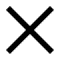 Fototapeta premium Flat Black Cross Outline Icon Symbol 