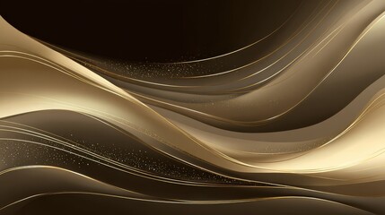 Gold abstract line arts background vector. Luxury wall paper design for prints, wall arts and home decoration, cover and packaging design., no logos, no brands