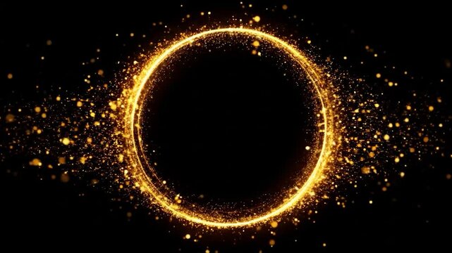 Radiant gold circle