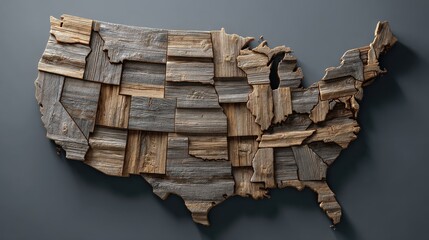 United States Business Concept. 3d illustration, no logos, no brands