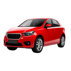a red car with a white background 