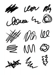 set of hand drawn arrows