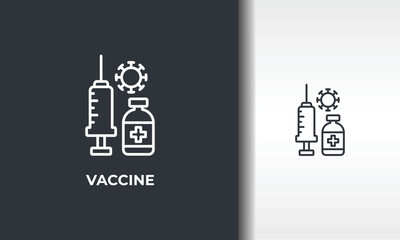 Vaccine Vector, Icon Or Logo Sign Isolated Symbol Illustration