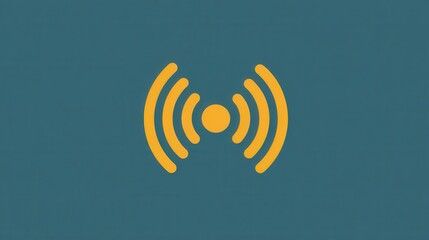 Wireless Connectivity Symbol: A simple yet evocative depiction of a wireless signal, a vital indicator of digital connection in today's world.