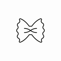 bowtie pasta farfalle icon sign vector