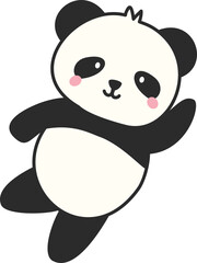Happy panda illustration.