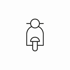 Obraz premium scooter moped transport icon sign vector