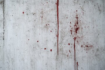 Blood Splatters on wall: An evocative image of splattered blood on a weathered wall, creating a dramatic and unsettling visual narrative that hints at unseen events.