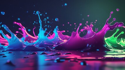 "Neon Freeze in Motion"