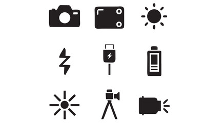Camera and Photographer Icon Set