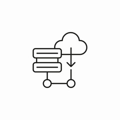 cloud data transfer icon sign vector