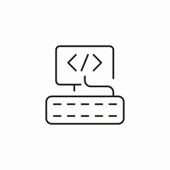 coding software development icon sign vector
