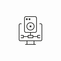 computer speaker system icon sign vector