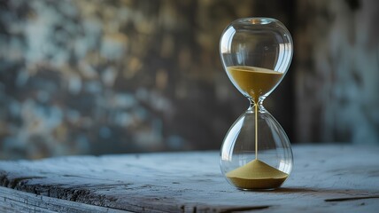 Hourglass symbolizing time for change, personal rebalance, and reflection on life