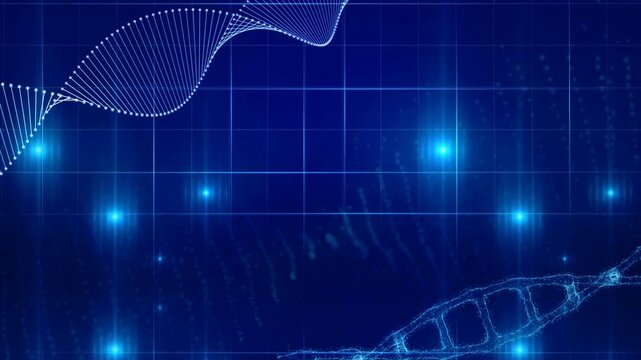 4k hi tech medical technology dna gene chain background video