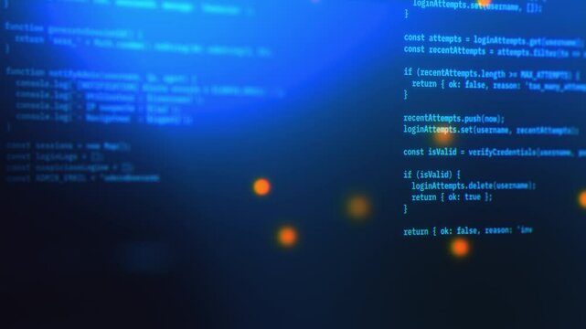 Source code animation data protection scripts background