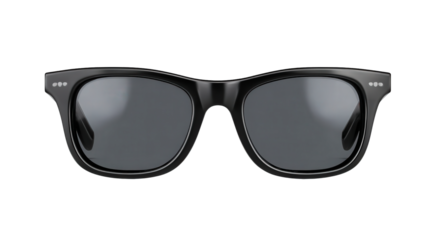 Sunglasses with black frame background isolated on a Transparent background, PNG file.