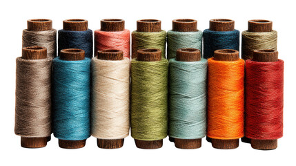 Travel sewing thread set background isolated on a Transparent background, PNG file.