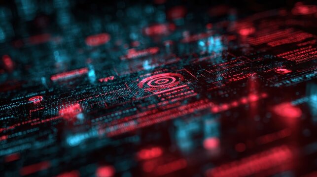 Cyber Threat Detected in Digital Code Interface, Alert System Highlighting Security Vulnerability in Cyber Environment