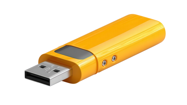 USB flash drive background isolated on a Transparent background, PNG file.