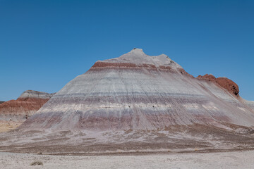 The Tepees, Petrified Forest National Park, Arizona. Desert varnish. Chinle Formation, Blue Mesa...