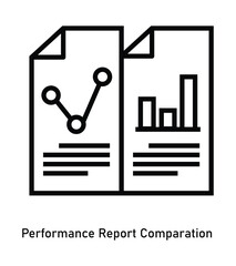 Data report document icon with pie and bar charts for business review