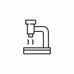 steaming coffee machine icon sign vector