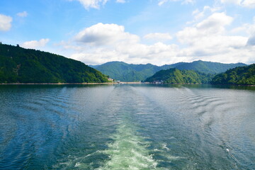 夏の奥只見湖（新潟県）