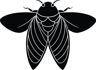 cicada silhouette vector