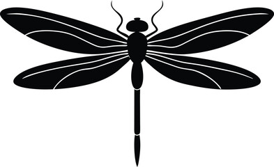 dragonfly silhouette vector illustration