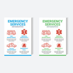 Emergency Services Infographic Poster Template	