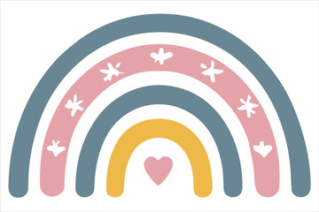 Fototapeta premium Boho Rainbow Clipart Bundle 