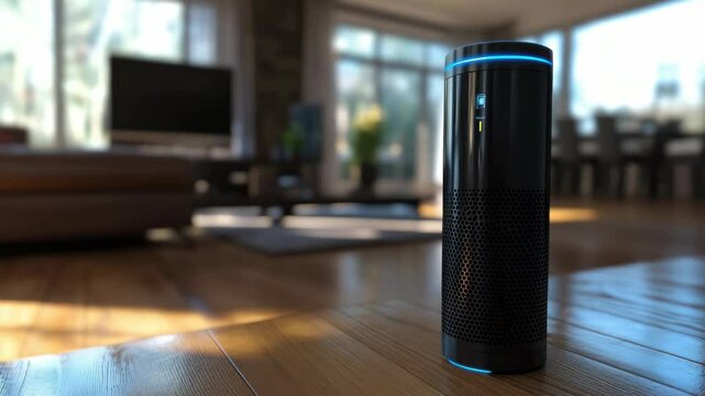 A smart speaker with Alexa voice assistant, perfect for a modern connected home.