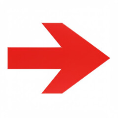 Bold red arrow pointing to the right on a clean white background