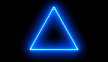 Neon blue triangle graphic