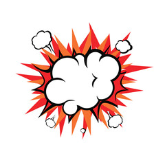 Cartoon Explosion with Smoke