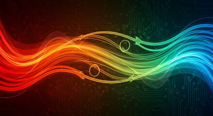 Digital Wave Symphony: Vibrant Energy Flow