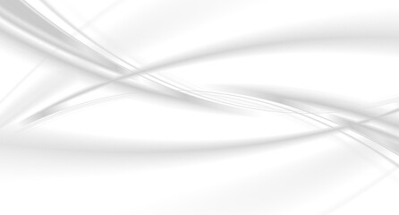 Abstract grey white smooth shiny waves blurred elegant background. Vector design