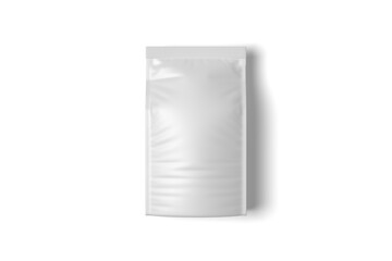 Pouch packaging mockup with white background
