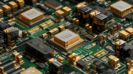 Obraz premium Advancements in chip and microprocessor manufacturing processes and technologies