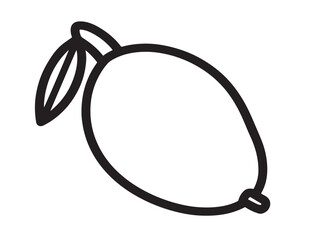 Clean Line Art of Abiu Tropical Fruit