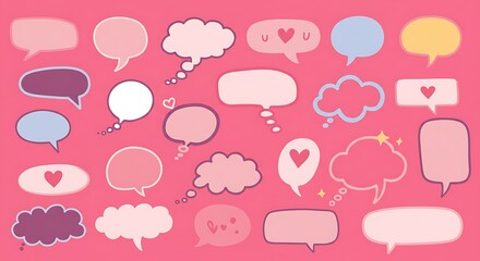 Hand-Drawn Speech Bubbles: A Sweet Collection