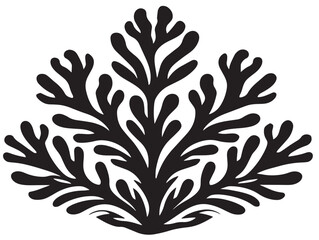 Beautiful Minimalist Icon of Fresh Algae Plant