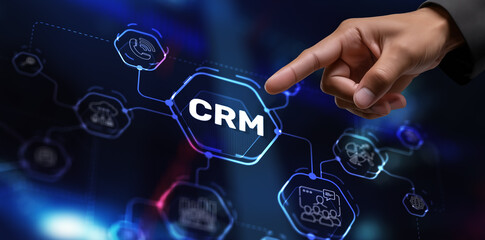 CRM Customer Relationship Management Business Concept. Customer focus