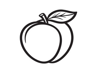 Delicious Apricot Fruit Icon with Clean Lines